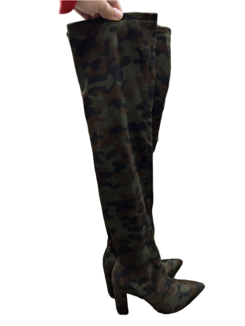 New without the box NY&Co Monia Over the knee boots in camouflage size 7 - Picture 4 of 7